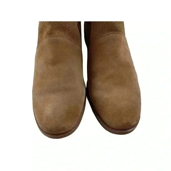 KORKS Womens Maldon tan Suede Ankle Almond Toe Booties Shoes US 8M - Picture 7 of 9